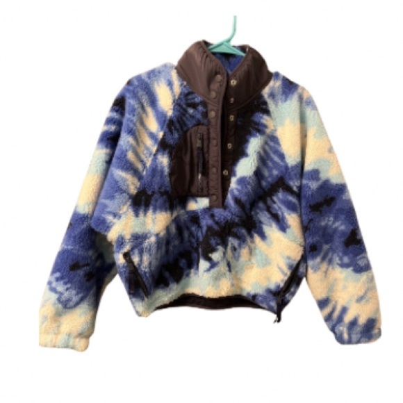 free people movement Accessories - Free People Colorful Fleece Jacket with Snap Buttons